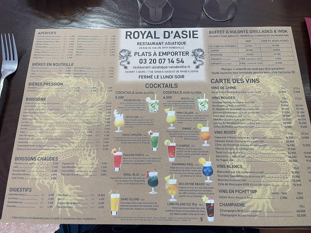 Royal D'Asie - Menu Image 1