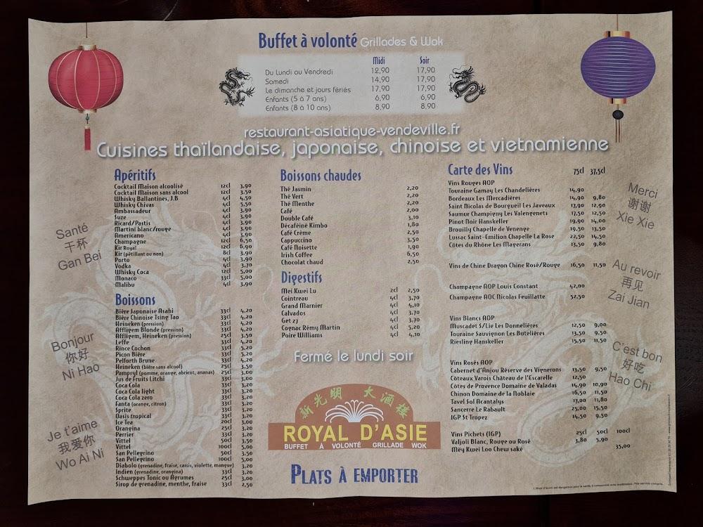 Royal D'Asie - Menu Image 4